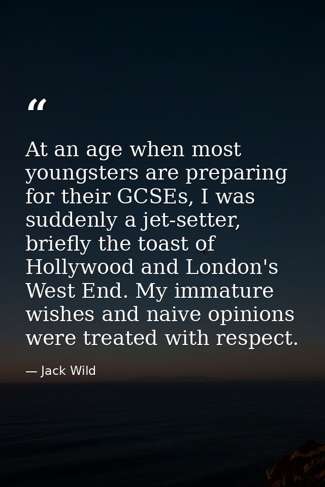 At an age when most youngsters are preparing for their GCSEs, I was suddenly a jet-setter, briefly the toast of Hollywoo — Jack Wild
