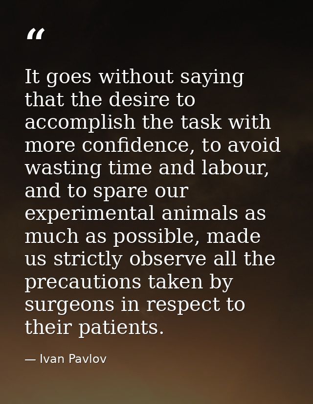 It goes without saying that the desire to accomplish the task with more confidence, to avoid wasting time and labour, an — Ivan Pavlov
