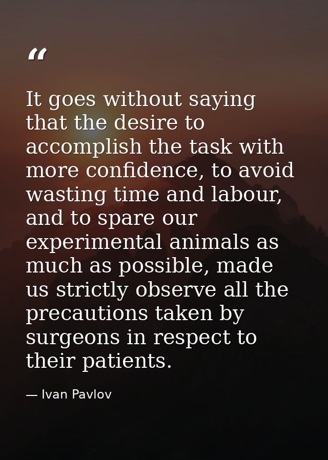 It goes without saying that the desire to accomplish the task with more confidence, to avoid wasting time and labour, an — Ivan Pavlov
