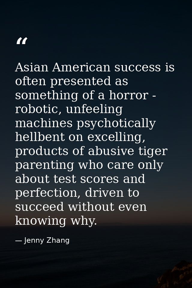 Asian American success is often presented as something of a horror - robotic, unfeeling machines psychotically hellbent  — Jenny Zhang