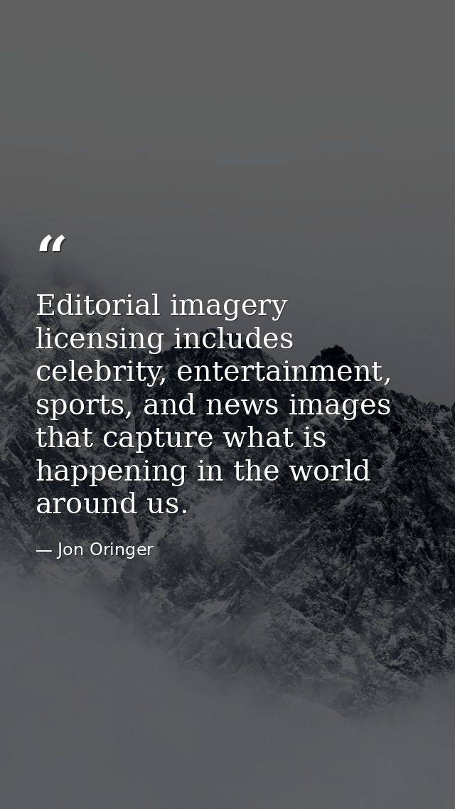 Editorial imagery licensing includes celebrity, entertainment, sports, and news images that capture what is happening in — Jon Oringer