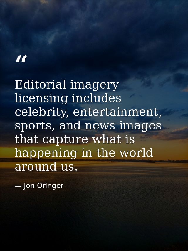 Editorial imagery licensing includes celebrity, entertainment, sports, and news images that capture what is happening in — Jon Oringer