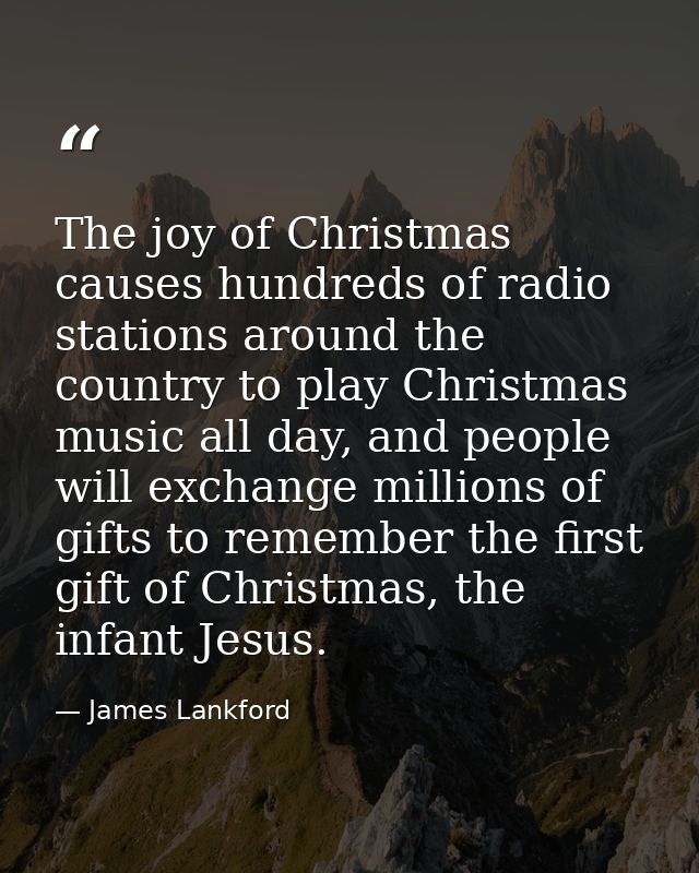The joy of Christmas causes hundreds of radio stations around the country to play Christmas music all day, and people wi — James Lankford