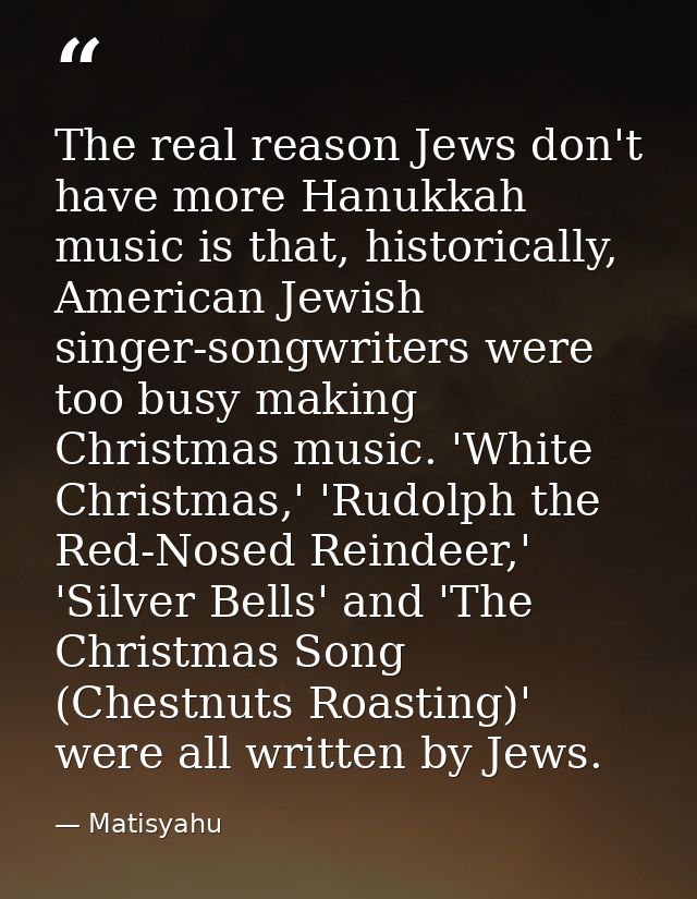 The real reason Jews don't have more Hanukkah music is that, historically, American Jewish singer-songwriters were too b — Matisyahu