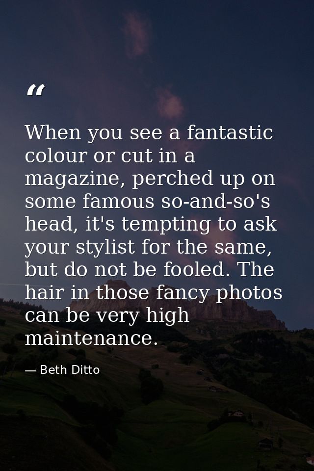 When you see a fantastic colour or cut in a magazine, perched up on some famous so-and-so's head, it's tempting to ask y — Beth Ditto