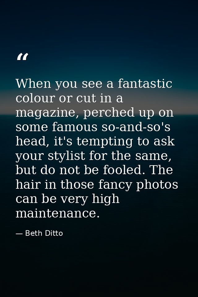 When you see a fantastic colour or cut in a magazine, perched up on some famous so-and-so's head, it's tempting to ask y — Beth Ditto