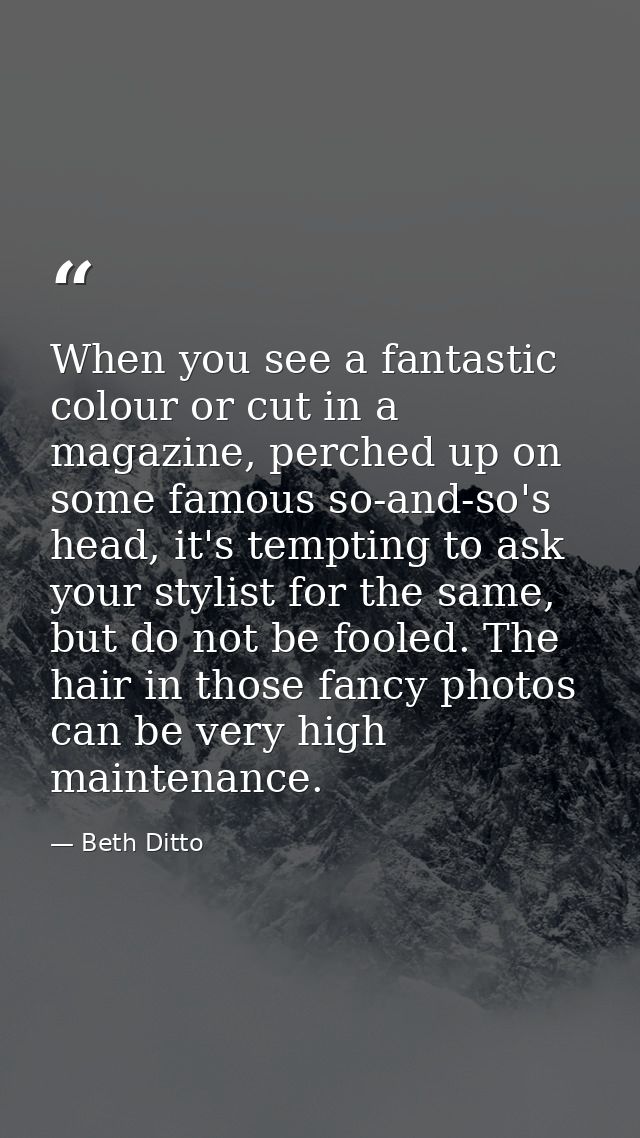 When you see a fantastic colour or cut in a magazine, perched up on some famous so-and-so's head, it's tempting to ask y — Beth Ditto