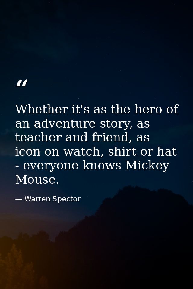 Whether it's as the hero of an adventure story, as teacher and friend, as icon on watch, shirt or hat - everyone knows M — Warren Spector