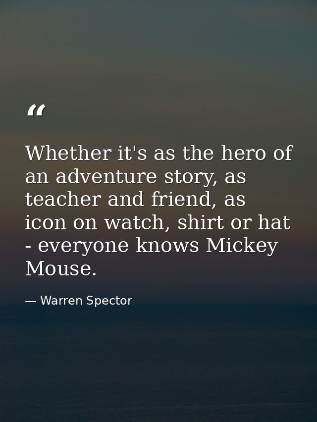 Whether it's as the hero of an adventure story, as teacher and friend, as icon on watch, shirt or hat - everyone knows M — Warren Spector