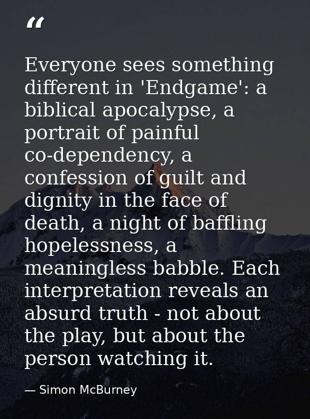 Everyone sees something different in 'Endgame': a biblical apocalypse, a portrait of painful co-dependency, a confession — Simon McBurney