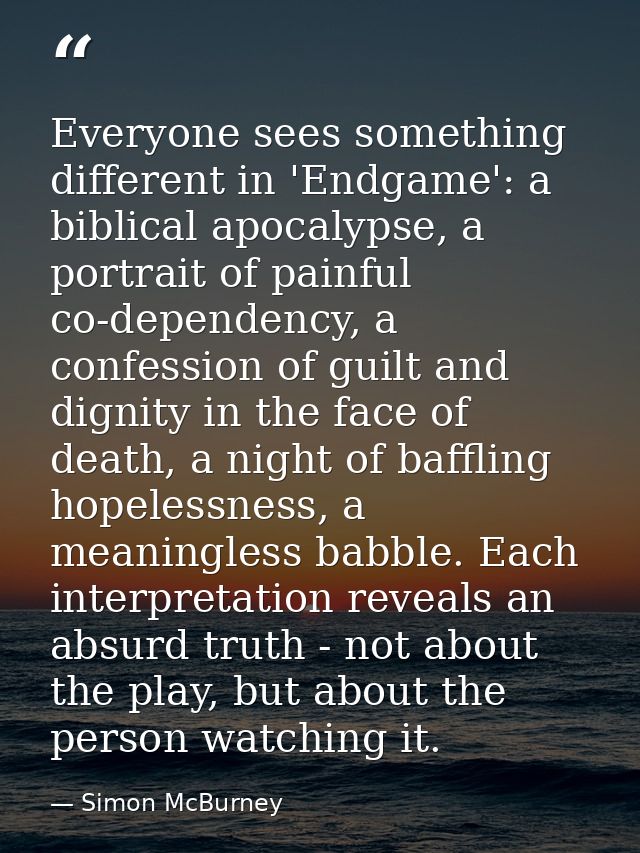 Everyone sees something different in 'Endgame': a biblical apocalypse, a portrait of painful co-dependency, a confession — Simon McBurney