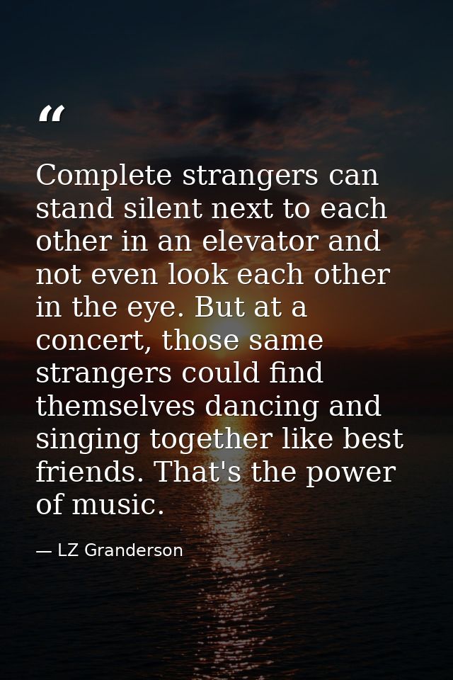 Complete strangers can stand silent next to each other in an elevator and not even look each other in the eye. But at a  — LZ Granderson