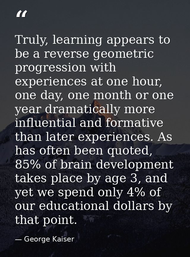 Truly, learning appears to be a reverse geometric progression with experiences at one hour, one day, one month or one ye — George Kaiser