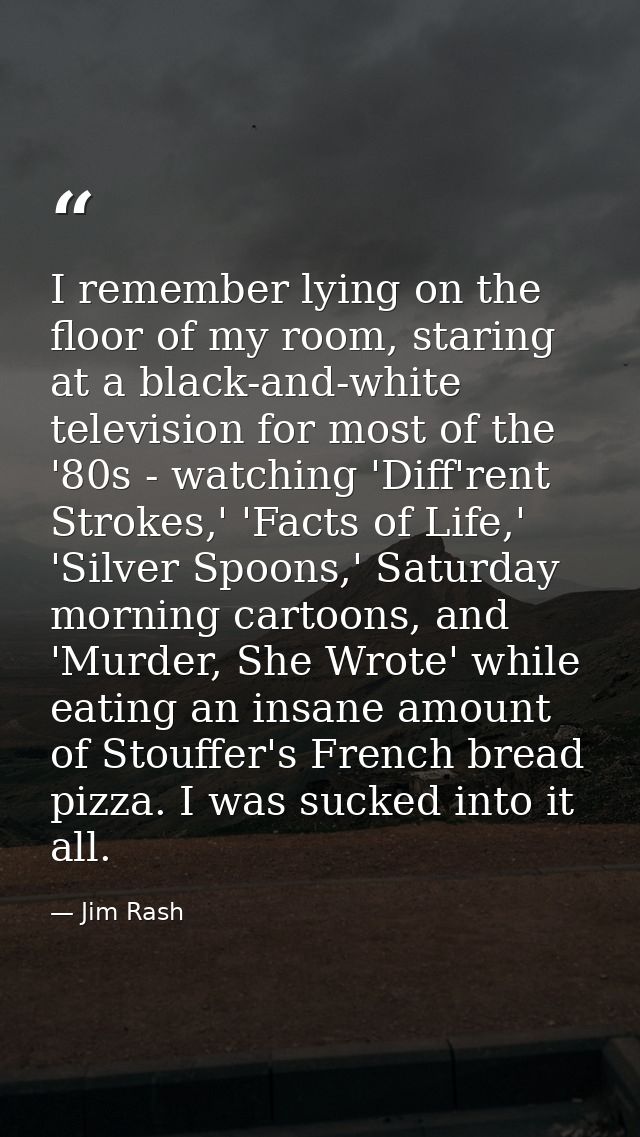 I remember lying on the floor of my room, staring at a black-and-white television for most of the '80s - watching 'Diff' — Jim Rash