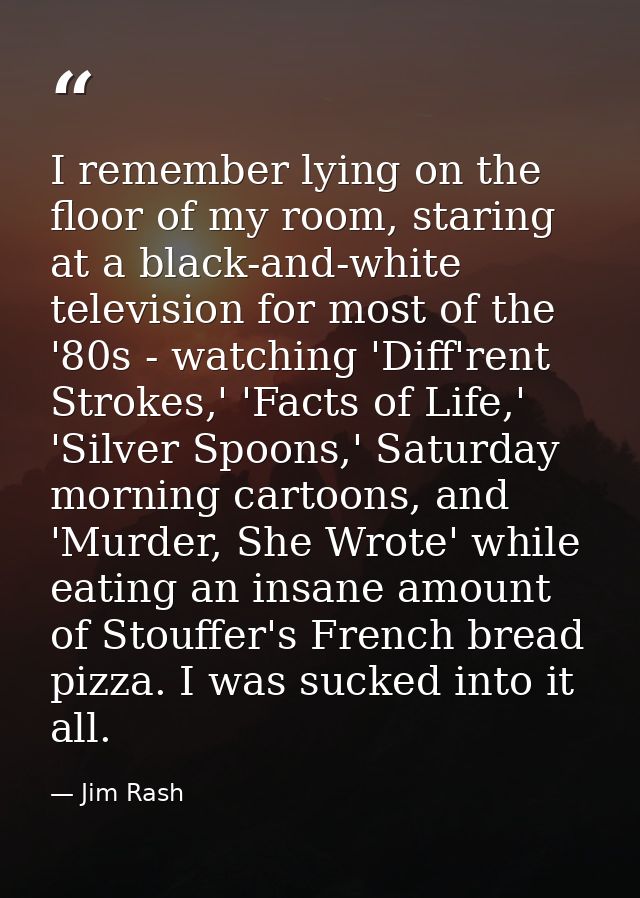 I remember lying on the floor of my room, staring at a black-and-white television for most of the '80s - watching 'Diff' — Jim Rash