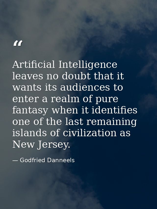 Artificial Intelligence leaves no doubt that it wants its audiences to enter a realm of pure fantasy when it identifies  — Godfried Danneels
