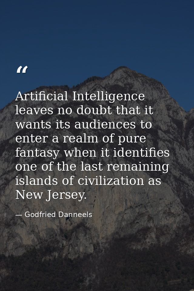 Artificial Intelligence leaves no doubt that it wants its audiences to enter a realm of pure fantasy when it identifies  — Godfried Danneels