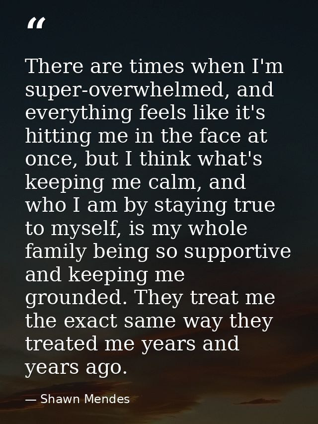 There are times when I'm super-overwhelmed, and everything feels like it's hitting me in the face at once, but I think w — Shawn Mendes