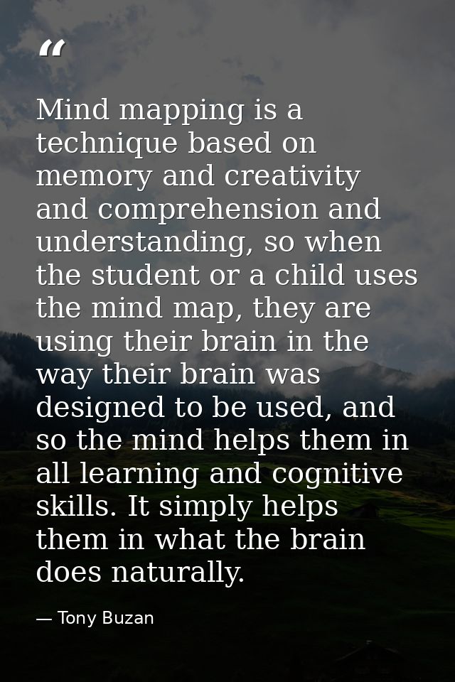 Mind mapping is a technique based on memory and creativity and comprehension and understanding, so when the student or a — Tony Buzan