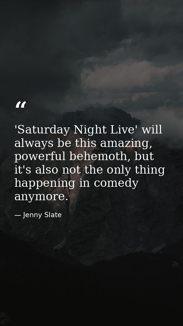 'Saturday Night Live' will always be this amazing, powerful behemoth, but it's also not the only thing happening in come — Jenny Slate