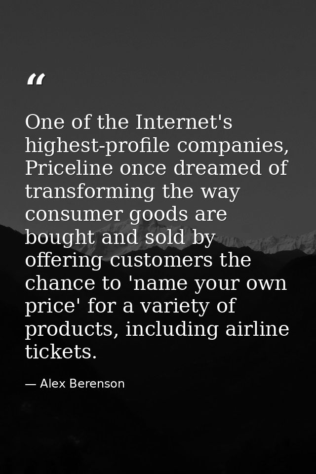 One of the Internet's highest-profile companies, Priceline once dreamed of transforming the way consumer goods are bough — Alex Berenson