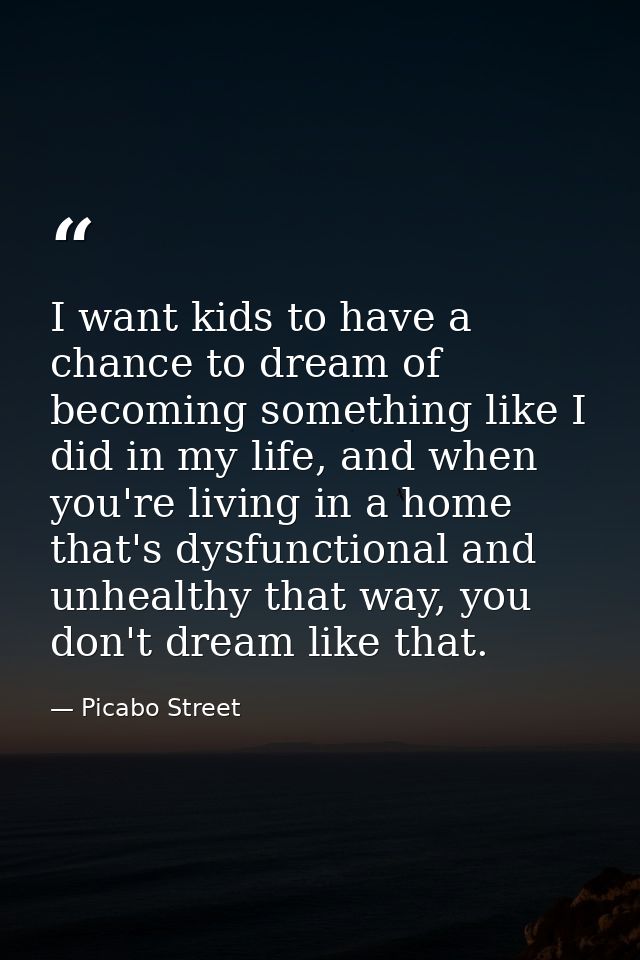 I want kids to have a chance to dream of becoming something like I did in my life, and when you're living in a home that — Picabo Street
