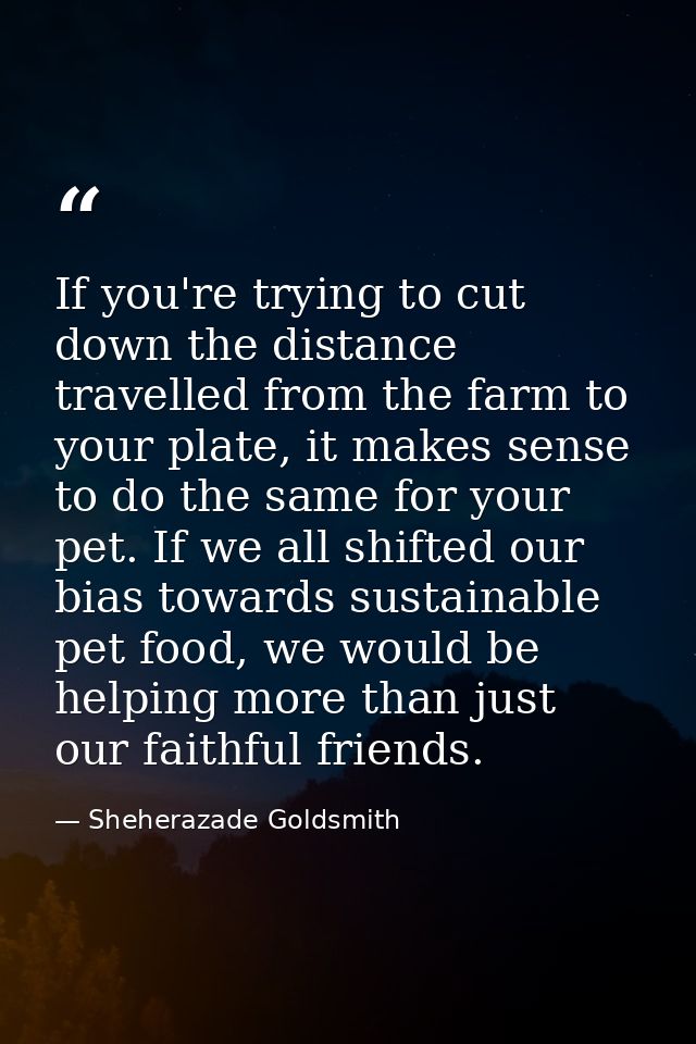 If you're trying to cut down the distance travelled from the farm to your plate, it makes sense to do the same for your  — Sheherazade Goldsmith