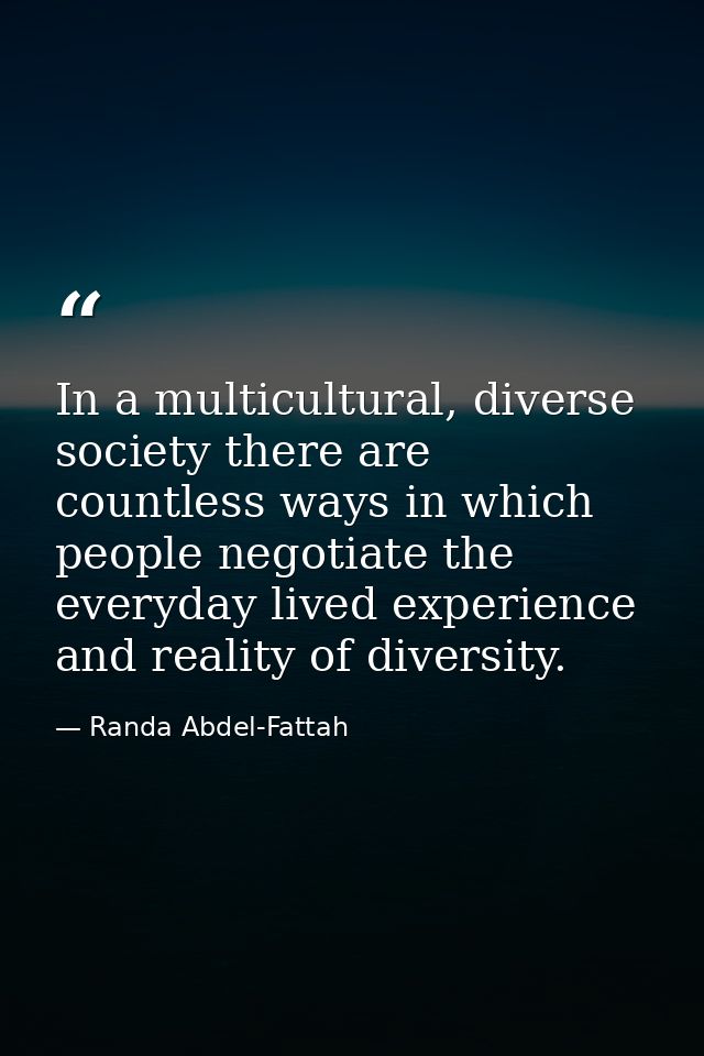 In a multicultural, diverse society there are countless ways in which people negotiate the everyday lived experience and — Randa Abdel-Fattah