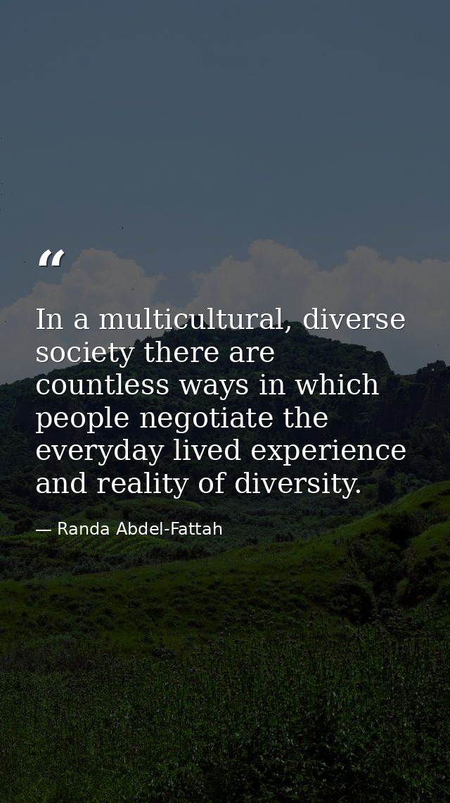 In a multicultural, diverse society there are countless ways in which people negotiate the everyday lived experience and — Randa Abdel-Fattah