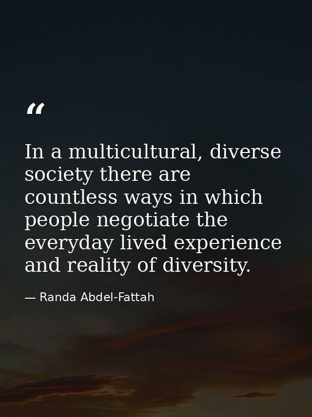 In a multicultural, diverse society there are countless ways in which people negotiate the everyday lived experience and — Randa Abdel-Fattah