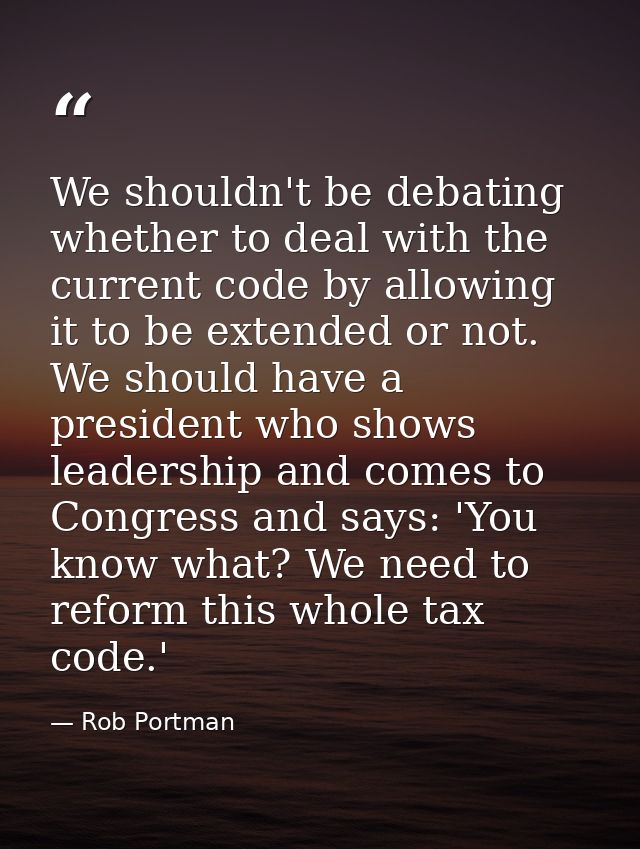 We shouldn't be debating whether to deal with the current code by allowing it to be extended or not. We should have a pr — Rob Portman