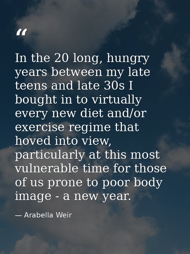 In the 20 long, hungry years between my late teens and late 30s I bought in to virtually every new diet and/or exercise  — Arabella Weir