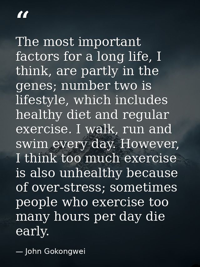 The most important factors for a long life, I think, are partly in the genes; number two is lifestyle, which includes he — John Gokongwei