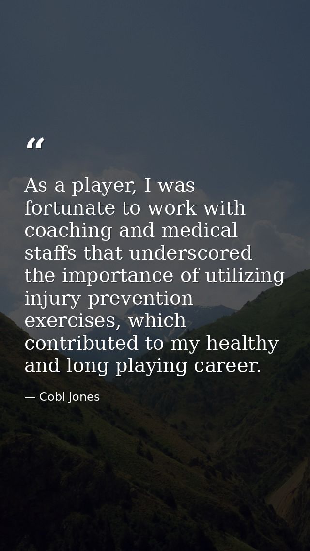 As a player, I was fortunate to work with coaching and medical staffs that underscored the importance of utilizing injur — Cobi Jones