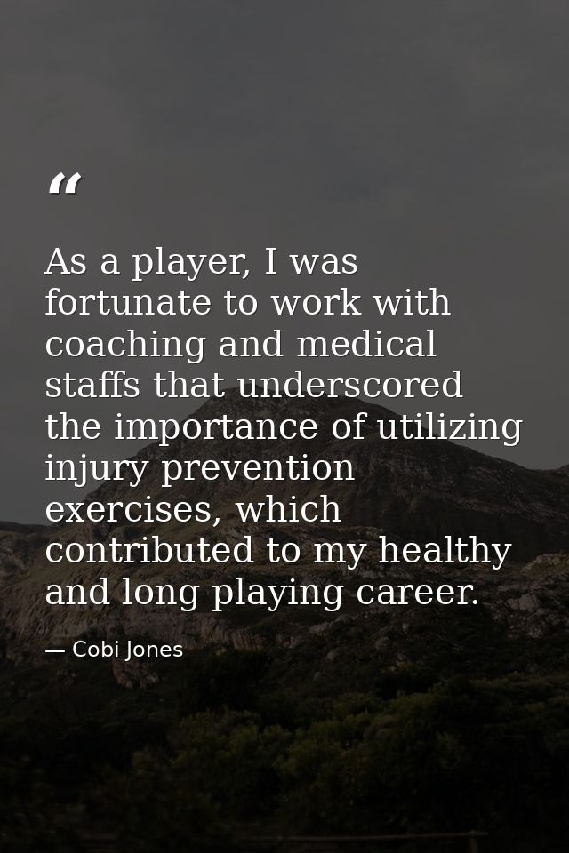 As a player, I was fortunate to work with coaching and medical staffs that underscored the importance of utilizing injur — Cobi Jones