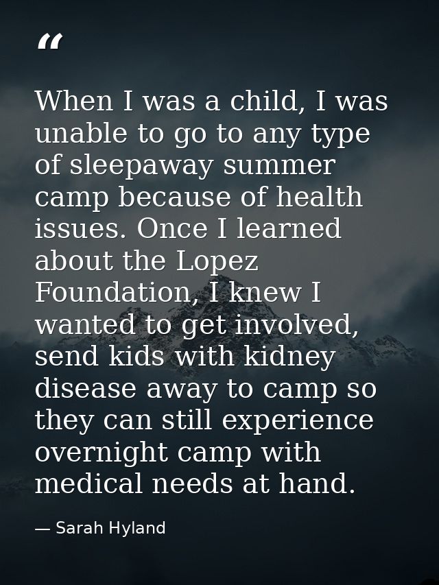 When I was a child, I was unable to go to any type of sleepaway summer camp because of health issues. Once I learned abo — Sarah Hyland