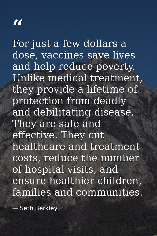 For just a few dollars a dose, vaccines save lives and help reduce poverty. Unlike medical treatment, they provide a lif — Seth Berkley