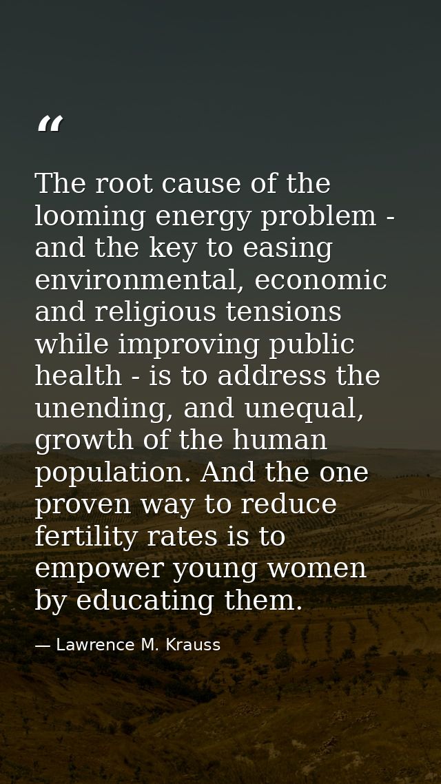 The root cause of the looming energy problem - and the key to easing environmental, economic and religious tensions whil — Lawrence M. Krauss