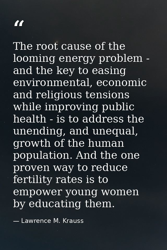The root cause of the looming energy problem - and the key to easing environmental, economic and religious tensions whil — Lawrence M. Krauss