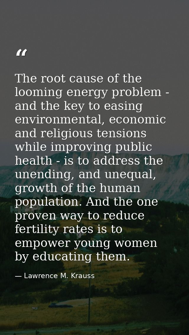 The root cause of the looming energy problem - and the key to easing environmental, economic and religious tensions whil — Lawrence M. Krauss
