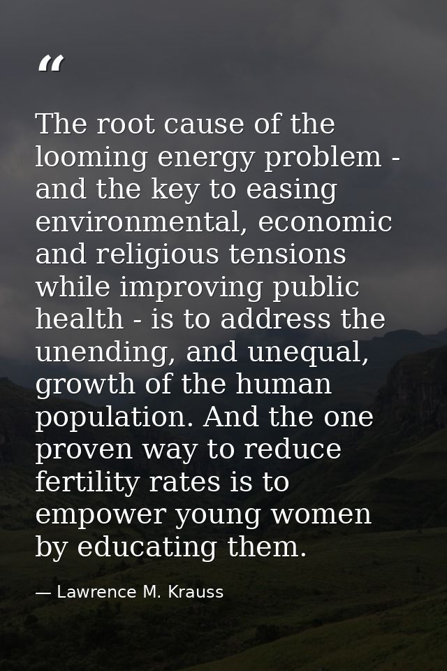The root cause of the looming energy problem - and the key to easing environmental, economic and religious tensions whil — Lawrence M. Krauss