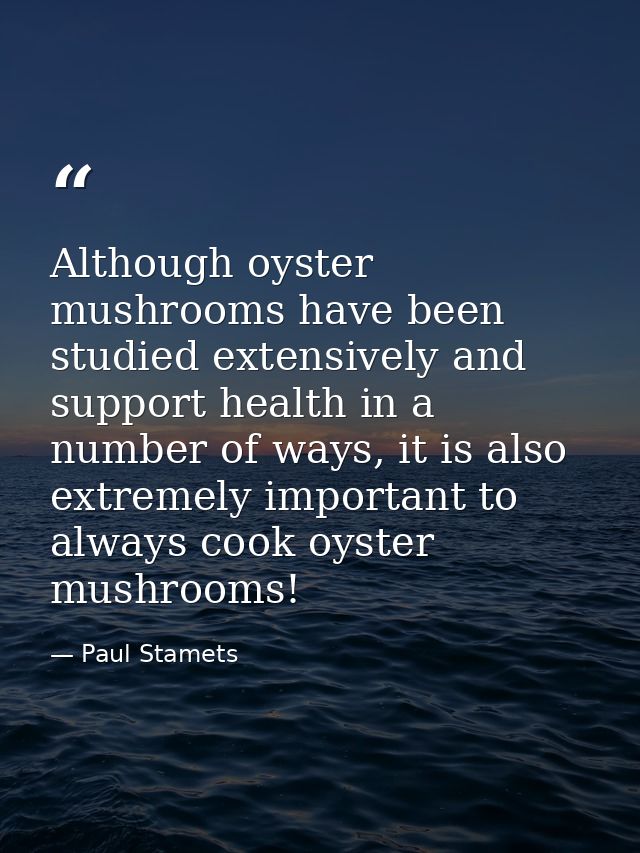 Although oyster mushrooms have been studied extensively and support health in a number of ways, it is also extremely imp — Paul Stamets