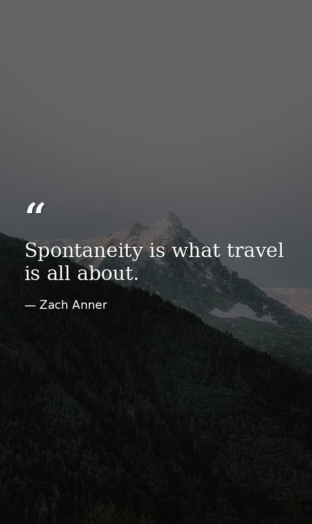Spontaneity is what travel is all about. — Zach Anner