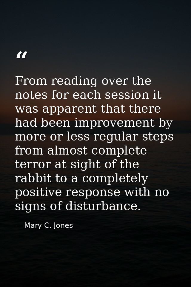 From reading over the notes for each session it was apparent that there had been improvement by more or less regular ste — Mary C. Jones