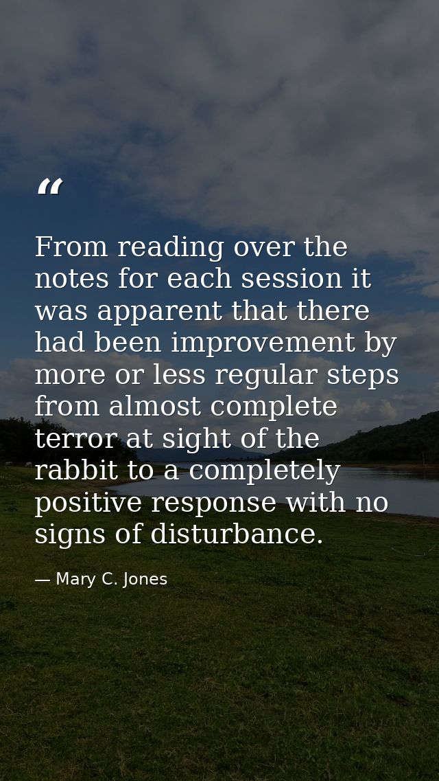 From reading over the notes for each session it was apparent that there had been improvement by more or less regular ste — Mary C. Jones