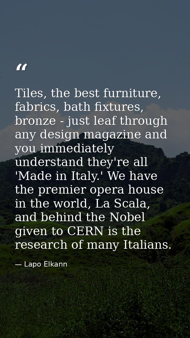 Tiles, the best furniture, fabrics, bath fixtures, bronze - just leaf through any design magazine and you immediately un — Lapo Elkann