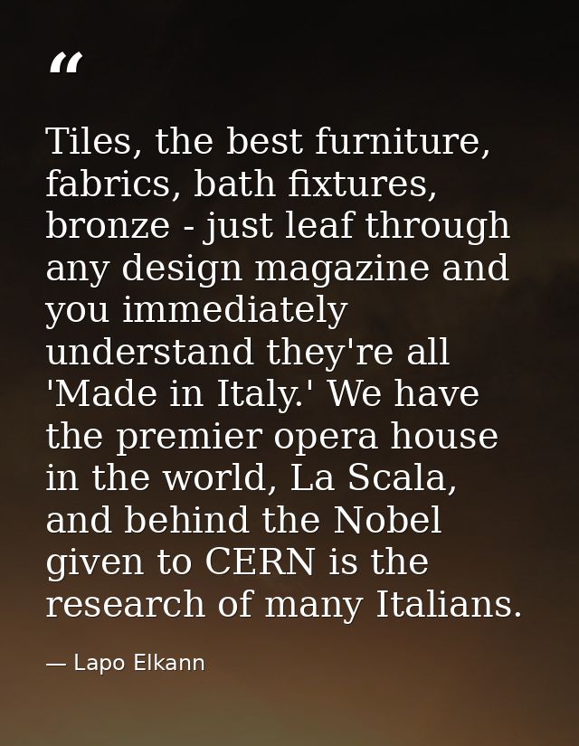 Tiles, the best furniture, fabrics, bath fixtures, bronze - just leaf through any design magazine and you immediately un — Lapo Elkann