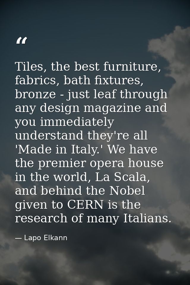 Tiles, the best furniture, fabrics, bath fixtures, bronze - just leaf through any design magazine and you immediately un — Lapo Elkann