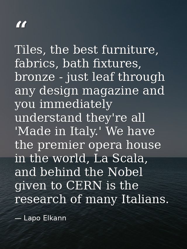 Tiles, the best furniture, fabrics, bath fixtures, bronze - just leaf through any design magazine and you immediately un — Lapo Elkann