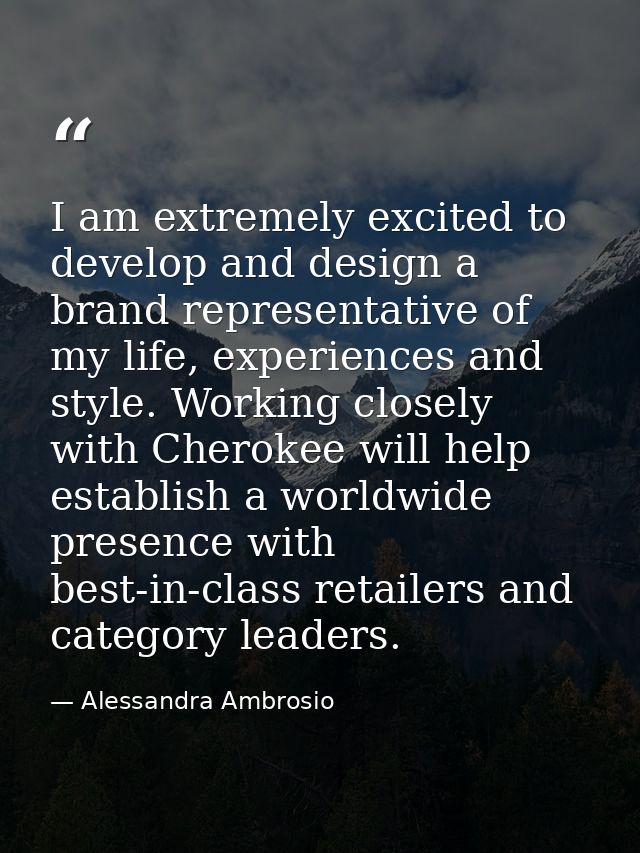 I am extremely excited to develop and design a brand representative of my life, experiences and style. Working closely w — Alessandra Ambrosio